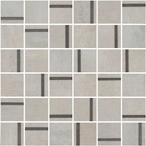MM13130 Гварди 1 мозаичный серый светлый матовый обрезной 30x30x0,9 керам.декор купить в интернет магазине Artisan.ru