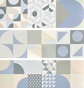Керамическая плитка Dec Cromatica Mix Brillo 25x75 купить в интернет магазине Artisan.ru