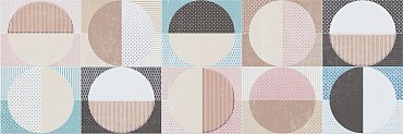 Керамическая плитка Dec Circles Cold Brillo 25x75 купить в интернет магазине Artisan.ru