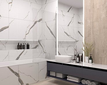 Golden White Statuario Laparet – Керамогранит и плитка в каталоге Артисан