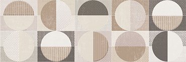 Керамическая плитка Dec Circles Warm Brillo 25x75 купить в интернет магазине Artisan.ru