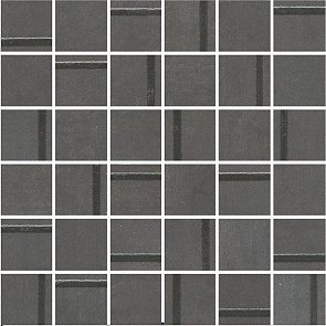 MM13132 Гварди 1 мозаичный антрацит матовый обрезной 30x30x0,9 керам.декор купить в интернет магазине Artisan.ru